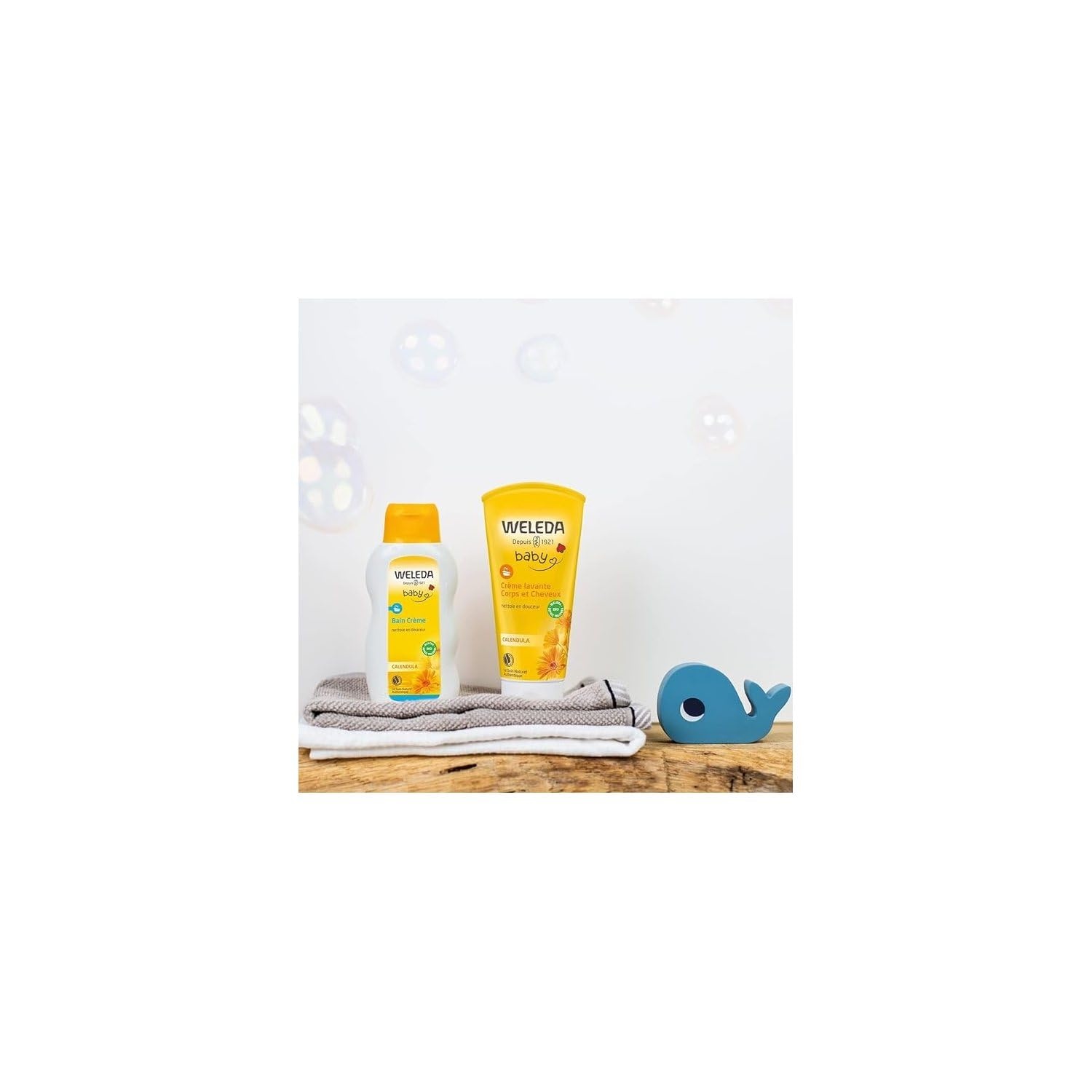image:imageWELEDA Bio Baby Calendula Cremebad veganer Naturkosmetik Badezusatz mit Mandell amp Sesaml pflegt die Haut amp schtzt sie vor dem Austrocknen Baby Bad ohne Tenside fr Babys amp Kinder 1x 200mlCalendula Cremebad