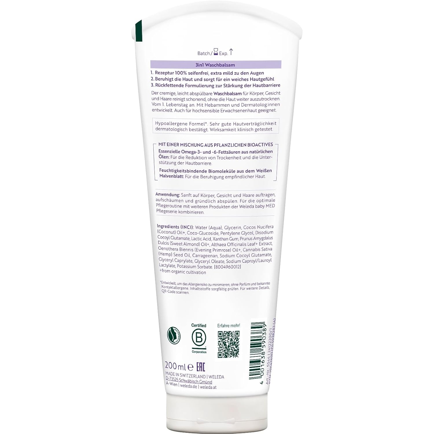 image:imageWeleda Baby Waschlotion amp Shampoo 200 mlBaby Med Waschlotion 200ml