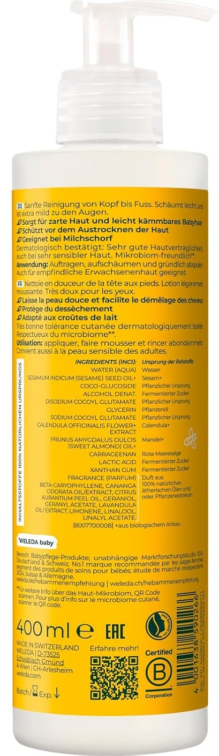 image:imageWeleda Baby Waschlotion amp Shampoo 200 mlBaby Waschlotion 400ml