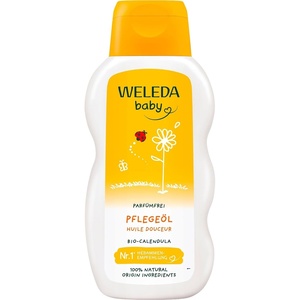 WELEDA Baby Calendula Pflegeöl 200ml parfümfrei Babyöl Sesamöl vegan(Baby Pflegeöl)