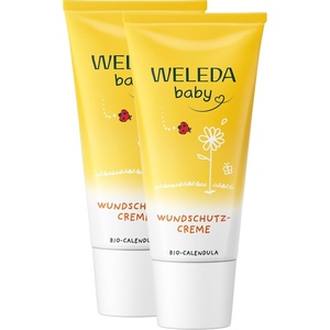 WELEDA Baby Calendula Wundschutzcreme 75ml parfümfrei Bio Windelcreme(30 ml (Packung mit 2))