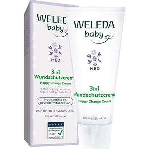 WELEDA Baby Calendula Wundschutzcreme 75ml parfümfrei Bio Windelcreme(50 ml)