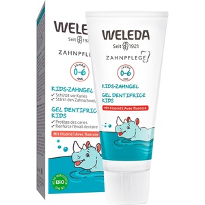 WELEDA Bio Junior Zahngel mit Fluorid, Bio Zahnpasta Zahnpflege vegan 50ml(Kids Zahngel)