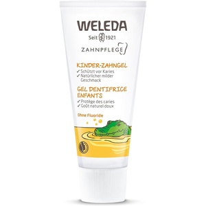 WELEDA Bio Junior Zahngel mit Fluorid, Bio Zahnpasta Zahnpflege vegan 50ml(Kinder Zahngel)