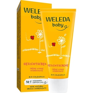 Weleda Baby Calendula Gesichtscreme 50 ml spendet Feuchtigkeit vegan(Baby Gesichtscreme)