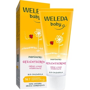 Weleda Baby Calendula Gesichtscreme 50 ml spendet Feuchtigkeit vegan(Baby Gesichtscreme parfümfrei)