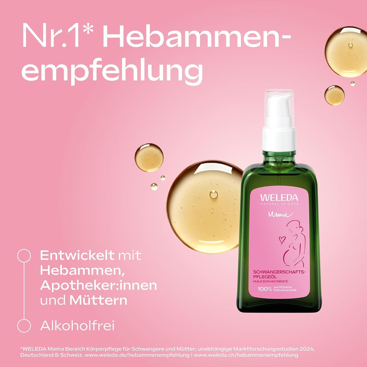 image:imageWELEDA Bio Mama Schwangerschaftsl Naturkosmetik Babybauch Massagel zur Dehnungsstreifen Vorbeugung Hautpflege Schwangerschaft Narbenl mit Jojobal verbessert die Hautelastizitt vegan 100mlSchwangerschaftsl
