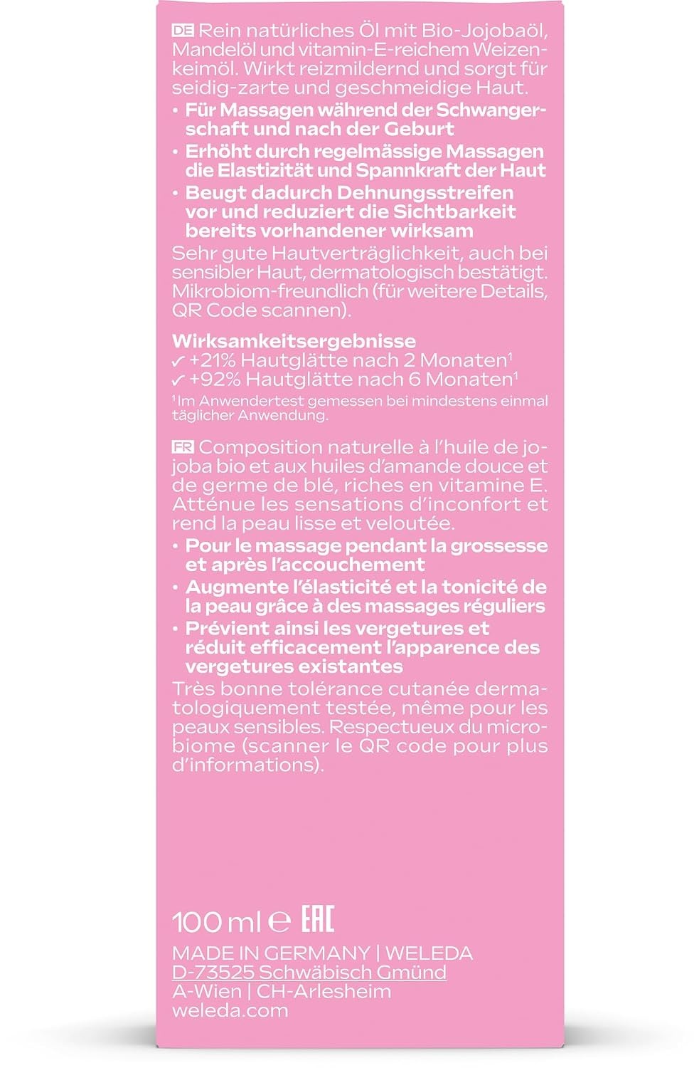 image:imageWELEDA Bio Mama Schwangerschaftsl Naturkosmetik Babybauch Massagel zur Dehnungsstreifen Vorbeugung Hautpflege Schwangerschaft Narbenl mit Jojobal verbessert die Hautelastizitt vegan 100mlSchwangerschaftsl