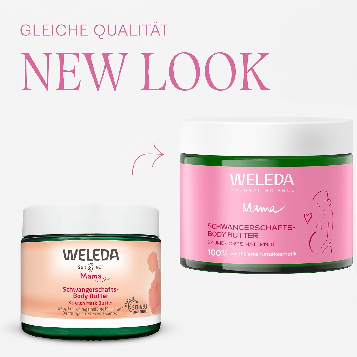 image:imageWELEDA Schwangerschaft Body Butter 150ml Dehnungsstreifen vegan BioBlumig dezent Rose Neroli Myrrhe