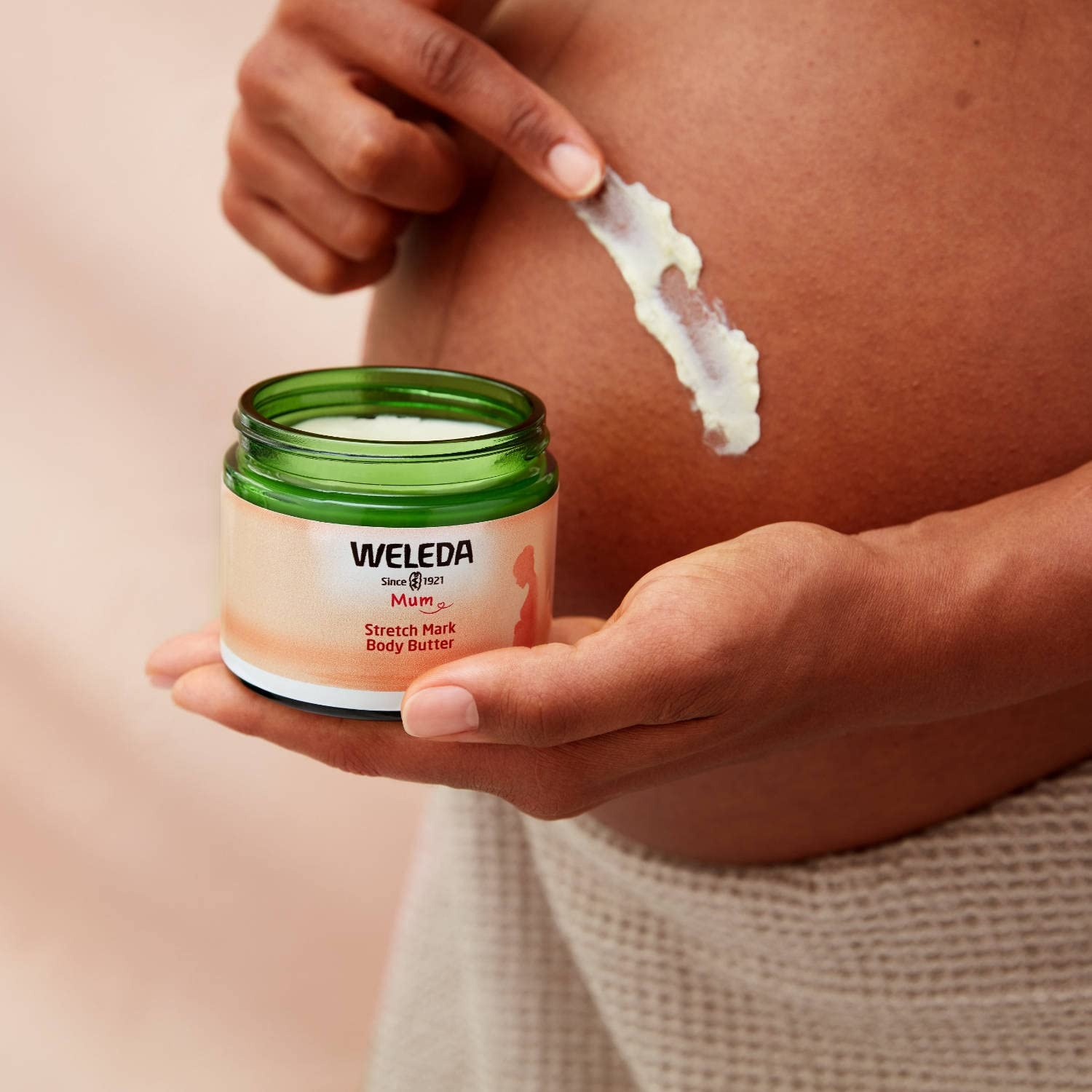 image:imageWELEDA Schwangerschaft Body Butter 150ml Dehnungsstreifen vegan BioBlumig dezent Rose Neroli Myrrhe