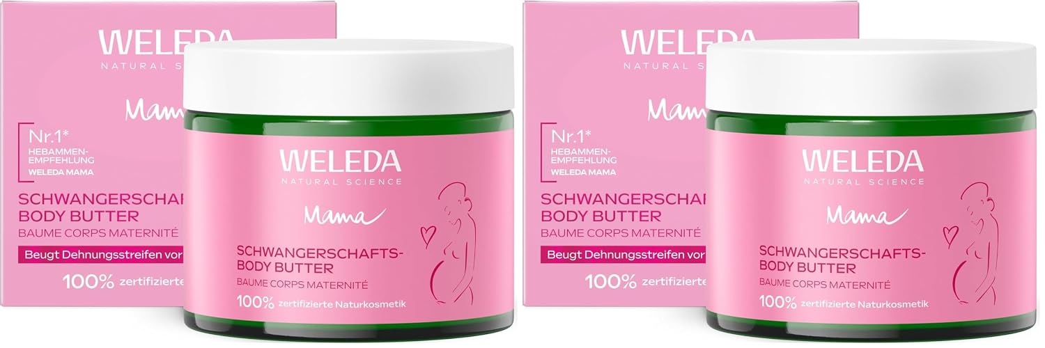 image:imageWELEDA Schwangerschaft Body Butter 150ml Dehnungsstreifen vegan BioBlumig dezent Rose Neroli Myrrhe