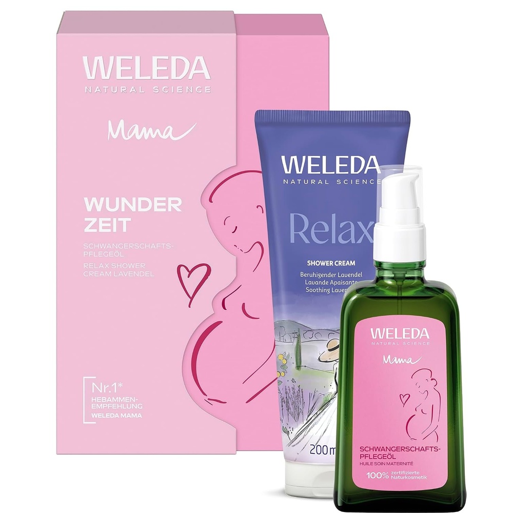 image:imageWELEDA Bio Mama Schwangerschaftsl Naturkosmetik Babybauch Massagel zur Dehnungsstreifen Vorbeugung Hautpflege Schwangerschaft Narbenl mit Jojobal verbessert die Hautelastizitt vegan 100mlMama Geschenkset